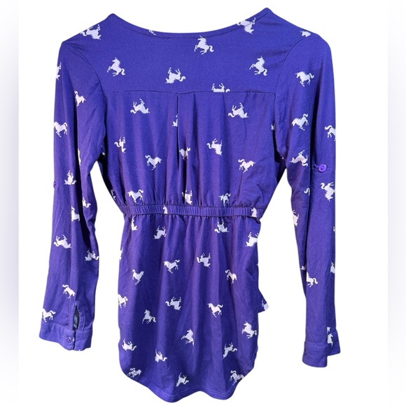 🦩5/$30🦩 Bella & Birdie Purple High-Low Shirt - Picture 2 of 3